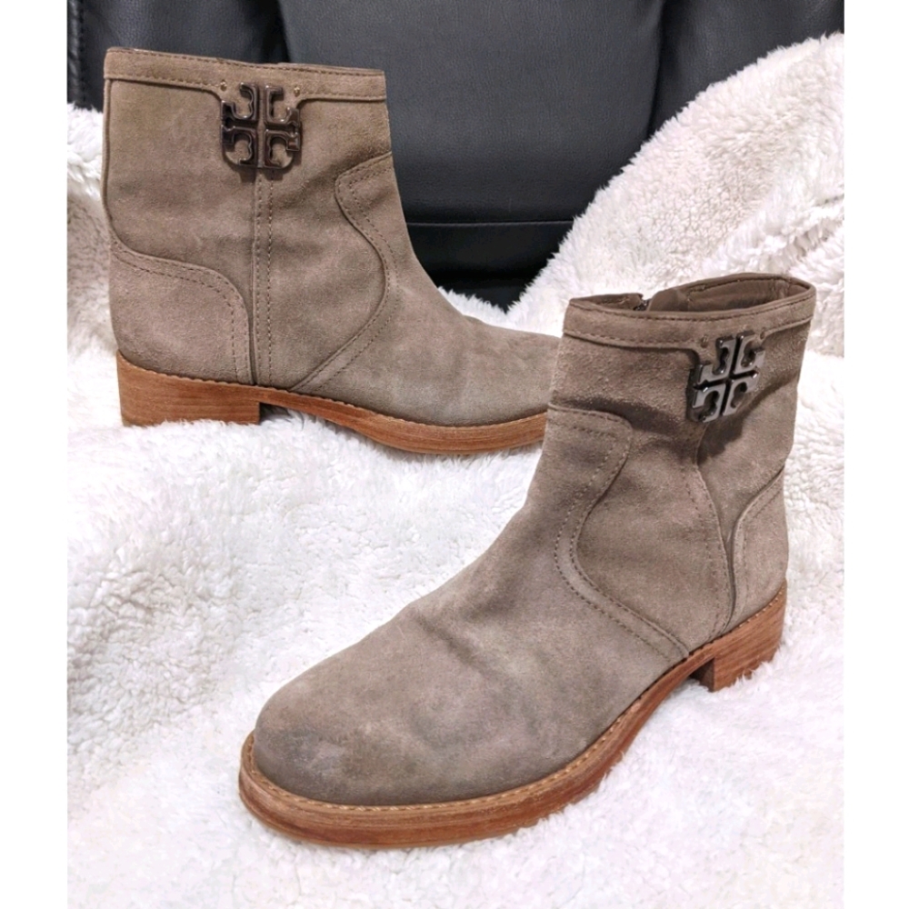 Size 6.5 Tory Burch Suede Eloise Bootie Briarwood